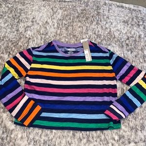 1775 Girls stripes long sleeve shirt Size Medium 7/8 New